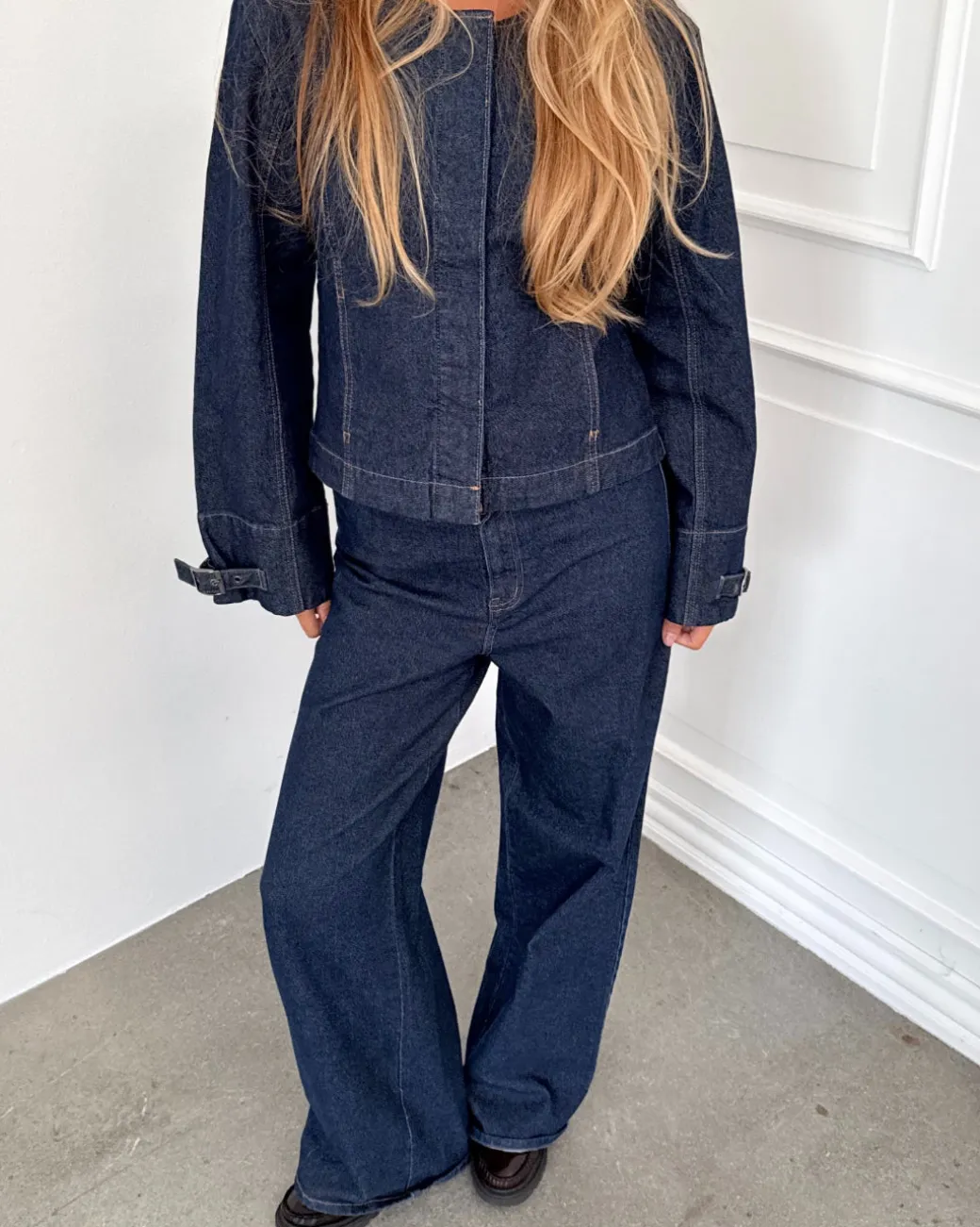 FLO denim jakke, mørkeblå