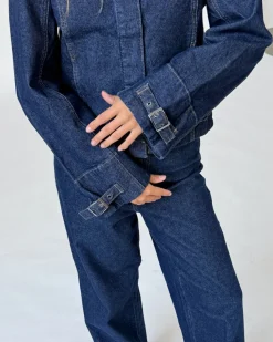 FLO denim jakke, mørkeblå