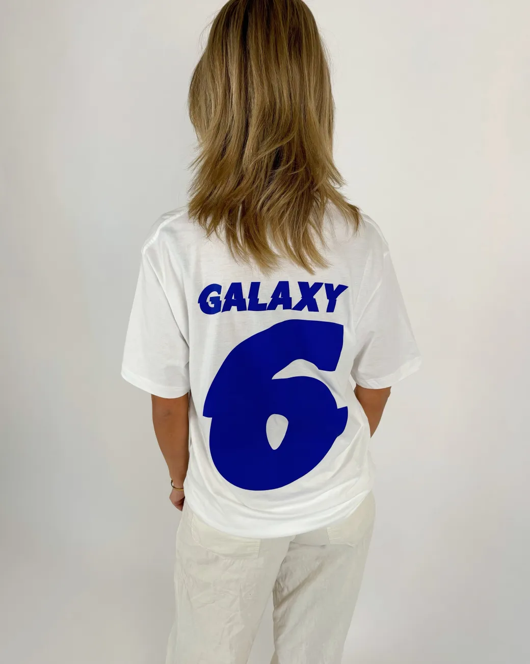 GALAXY 6 t-shirt, hvid/blå