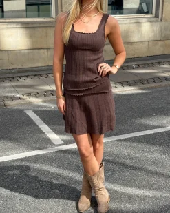 GIANNA top, brun