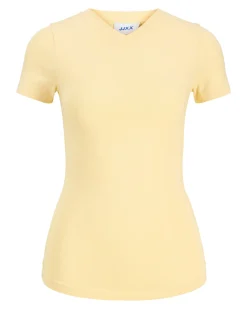 GIGI V-hals t-shirt, gul