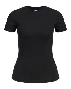GIGI V-hals t-shirt, sort