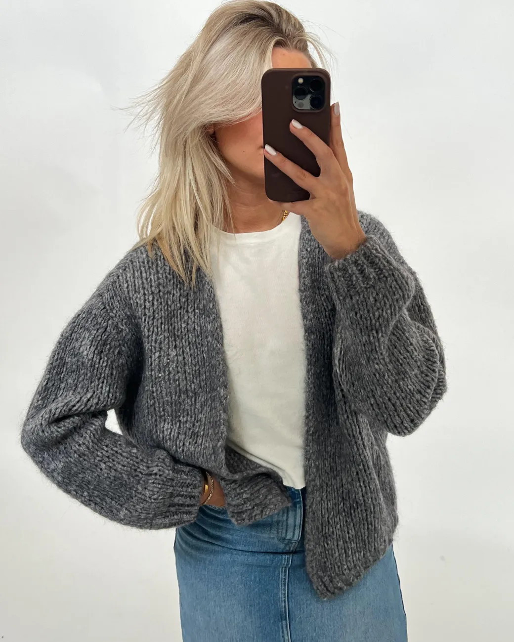 GINA cardigan, grå