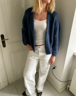 GINA cardigan, støvet blå