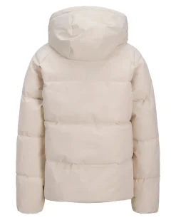 GLOBAL puffer jakke, creme