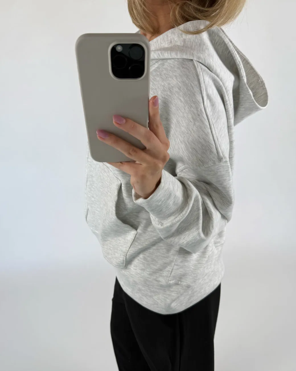 HEIDI zip hoodie, grå