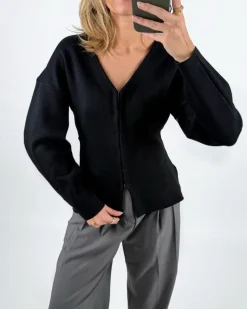 INDY fitted cardigan, sort