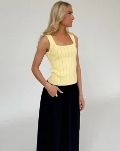 JANELLE top, gul