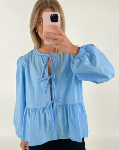 JOANNA bluse, blå