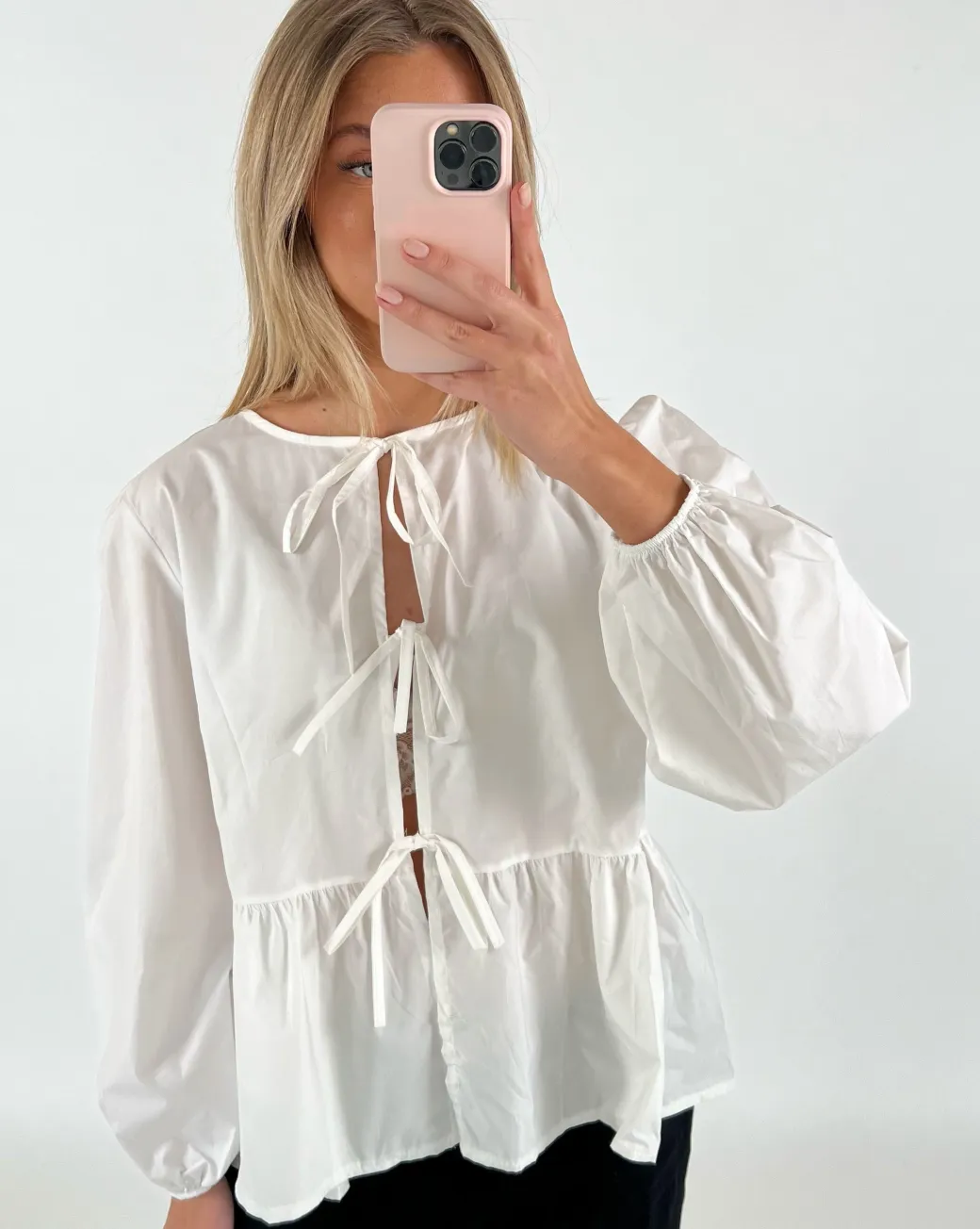 JOANNA bluse, hvid