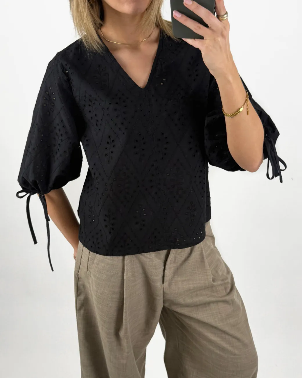 JOELLA bluse, sort