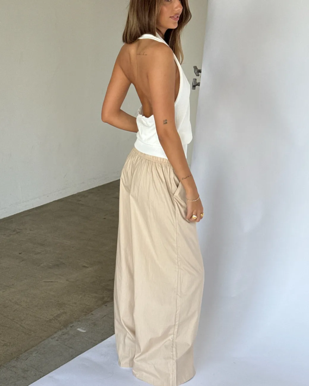 JORDAN halterneck top, hvid