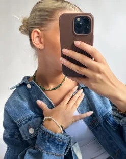 JUNE halskæde, grøn