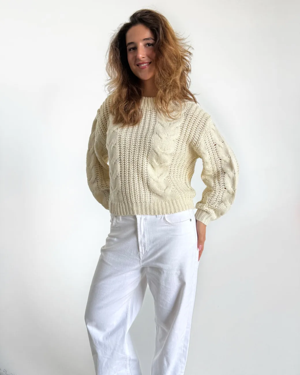 KELLY strik, creme