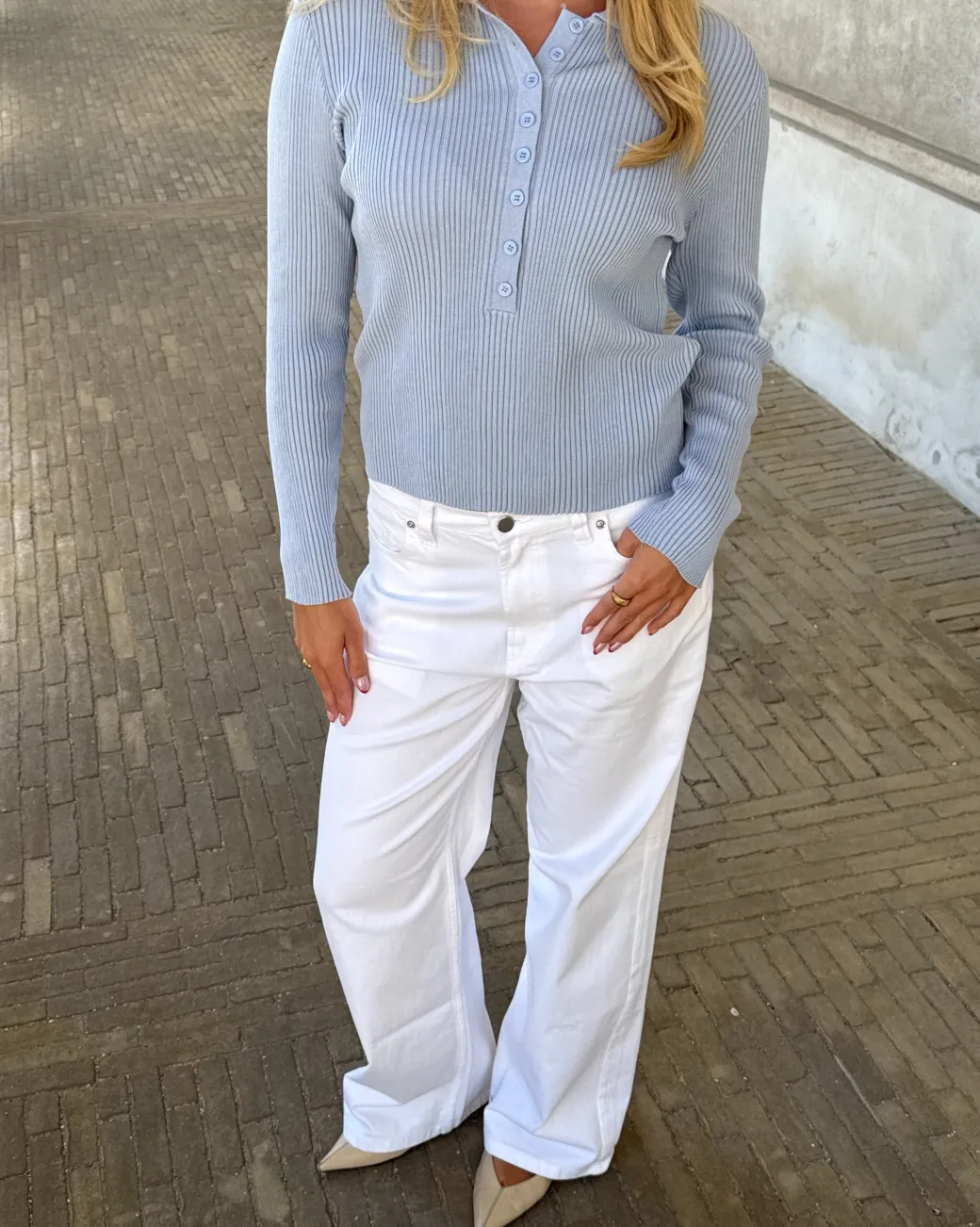 KIANA polo bluse, blå