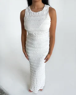 KIMBERLY kjole, creme