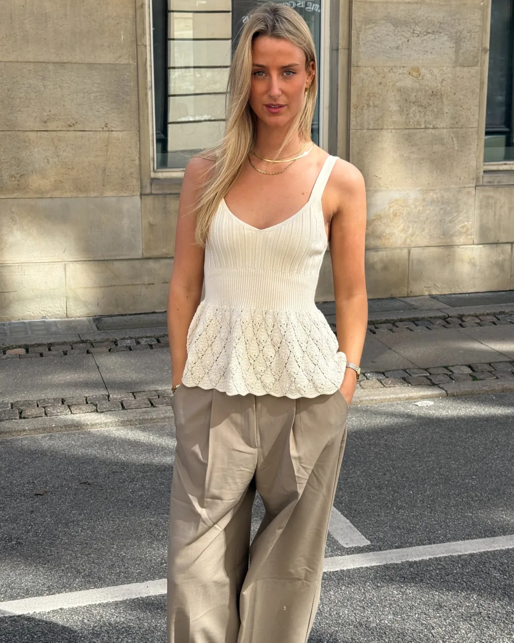 KITTY top, creme