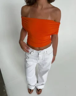 LEIA off shoulder top, orange