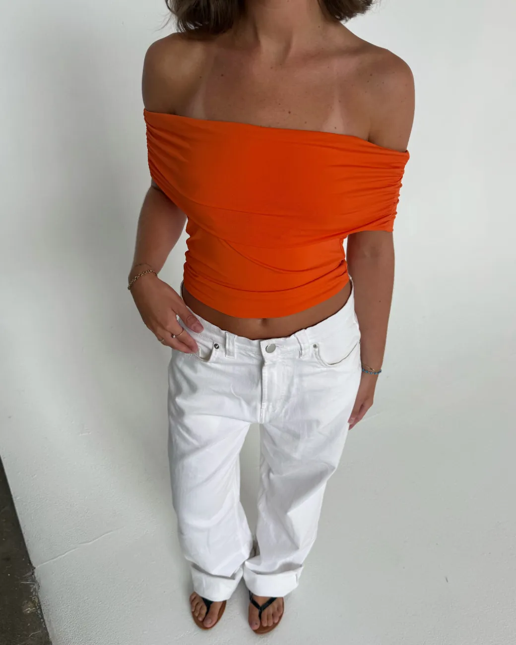 LEIA off shoulder top, orange