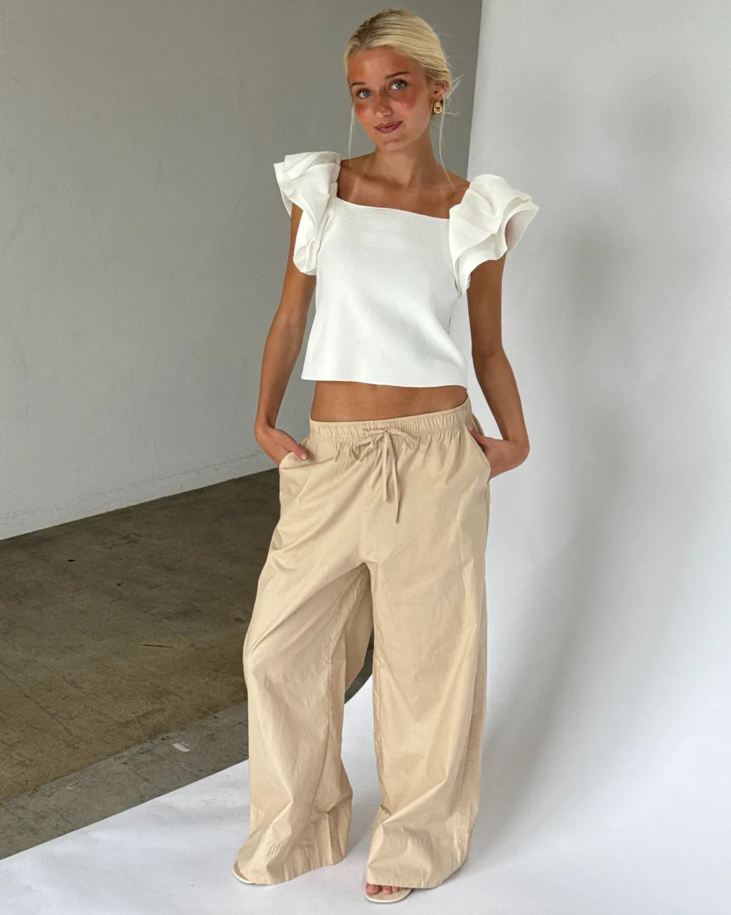 LEONORA top, hvid