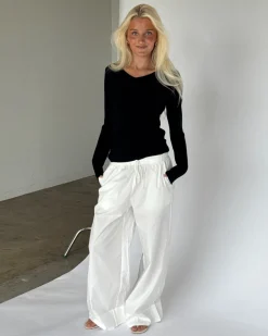 LILLIE langærmet v-hals, sort