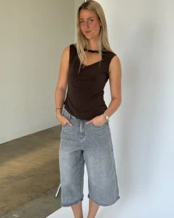LINA top, brun