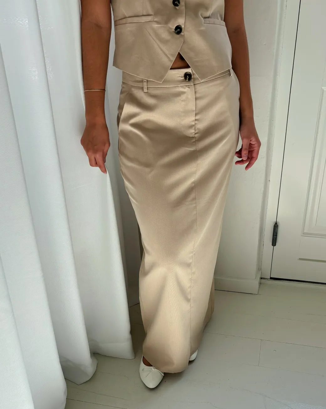 LIS nederdel, beige