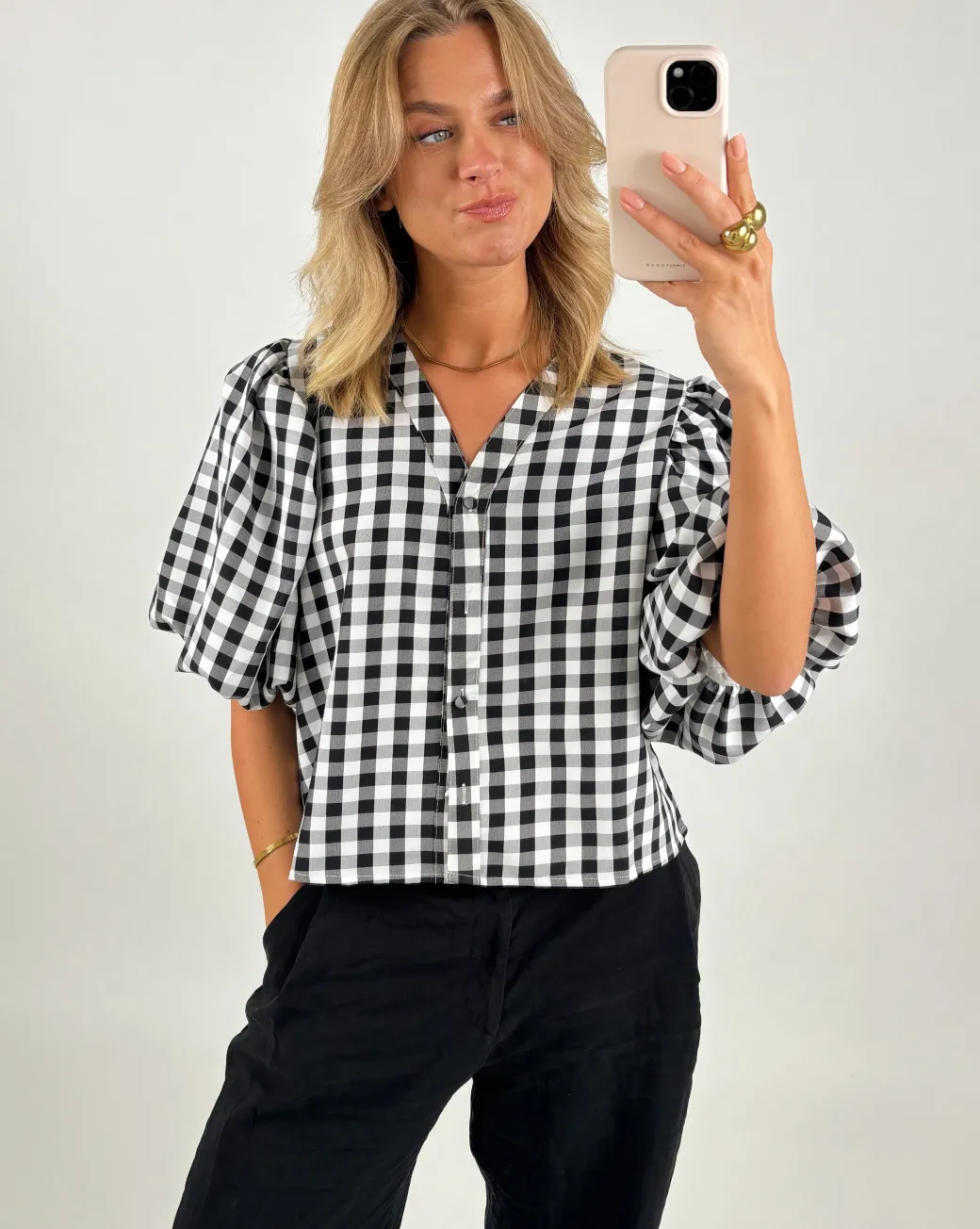 LORELEI bluse, sort
