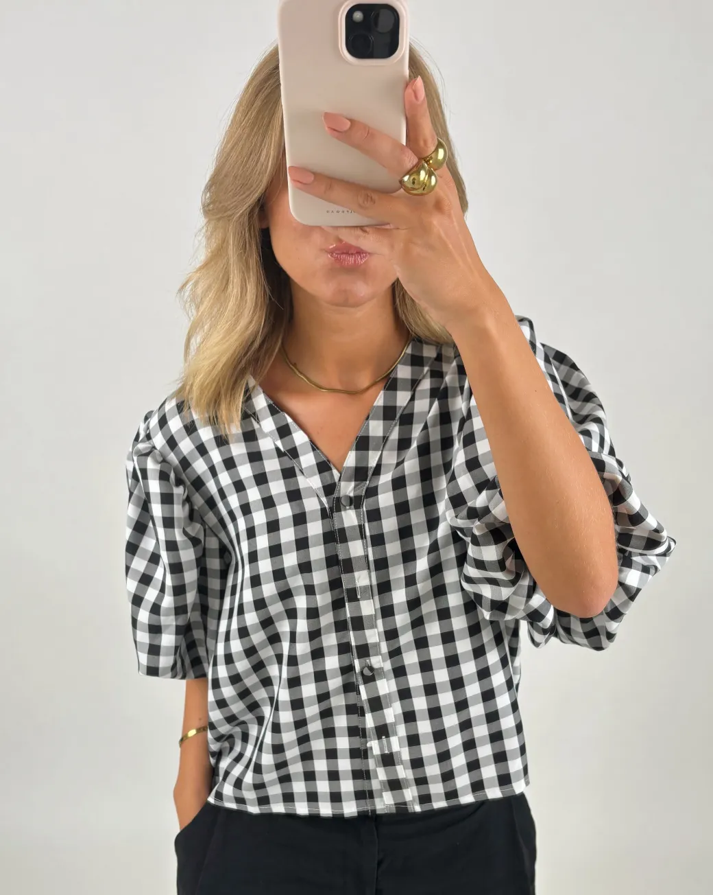 LORELEI bluse, sort