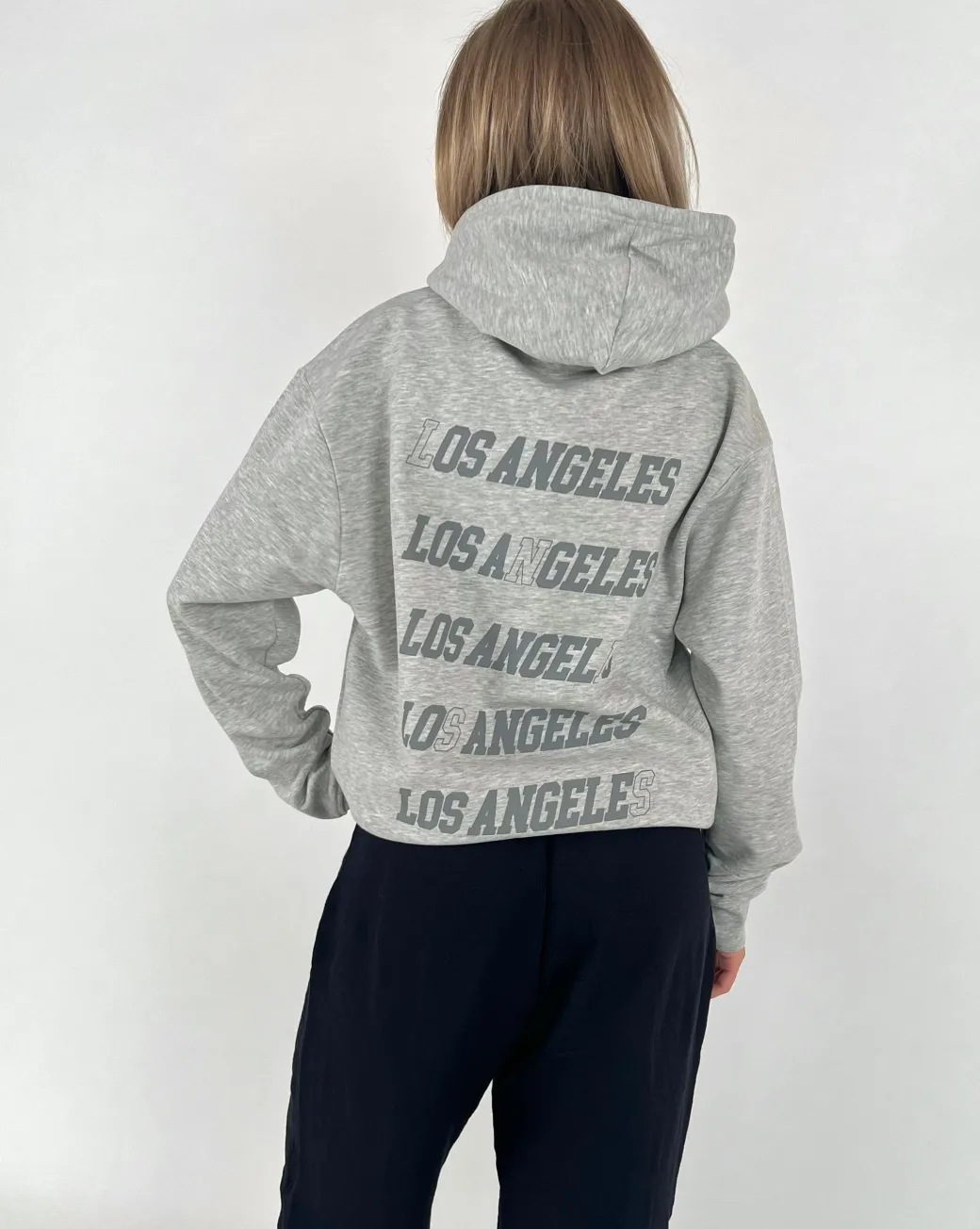 LOS ANGELES hættetrøje, grå