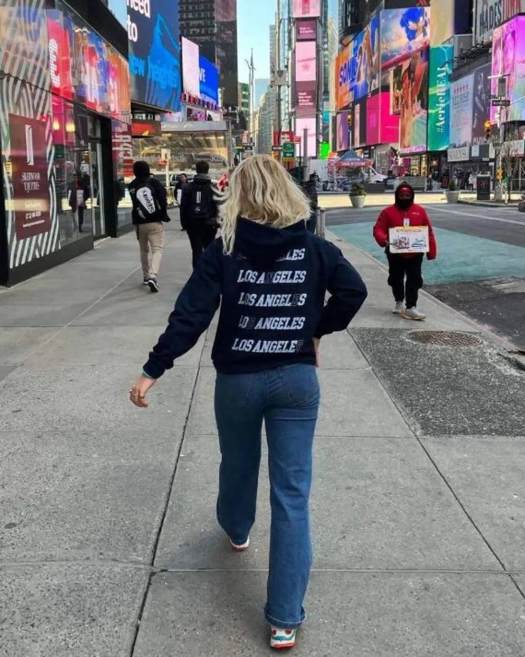 LOS ANGELES hættetrøje, navy