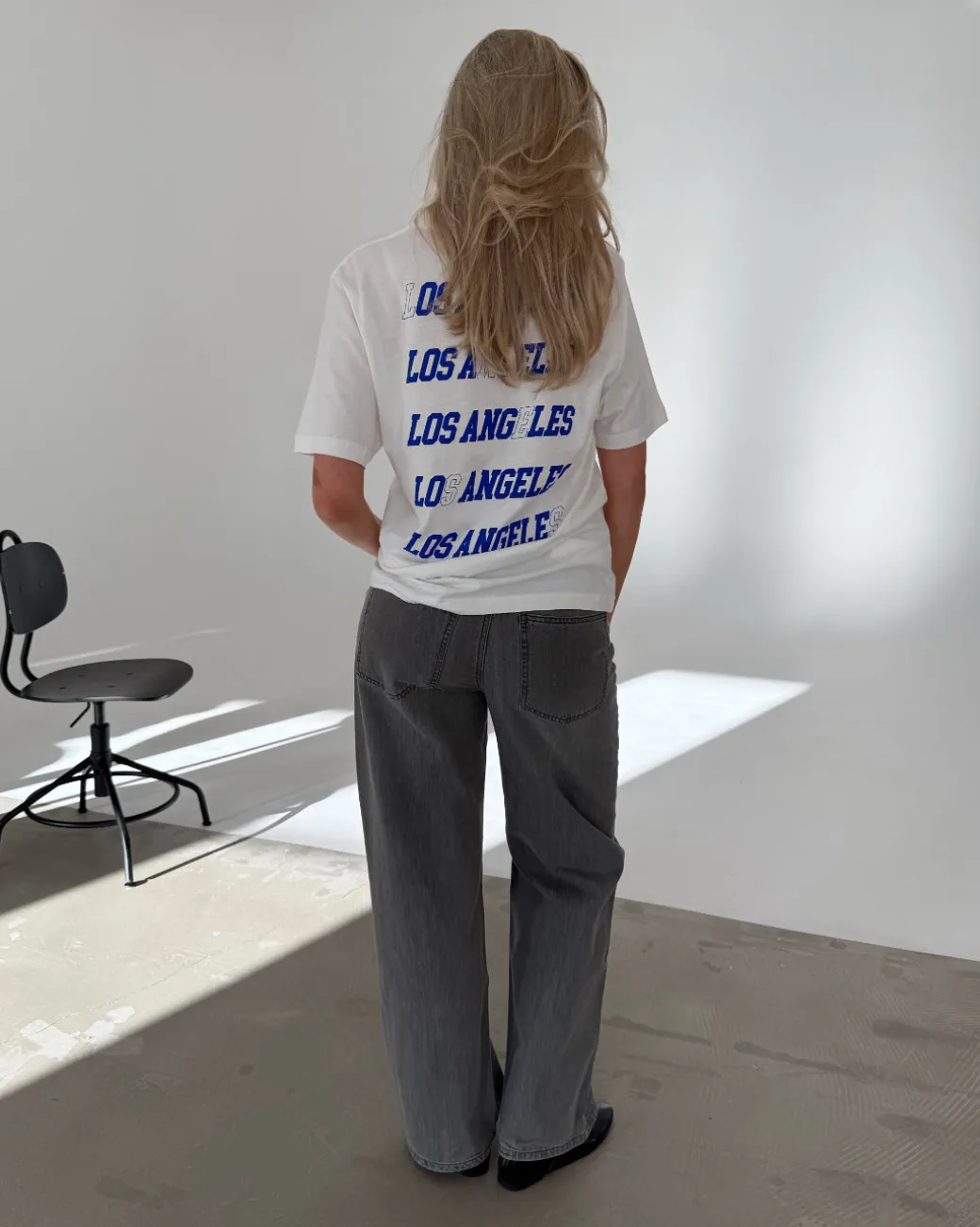 LOS ANGELES t-shirt, hvid/blå