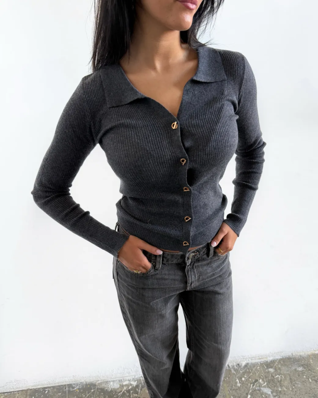 LUCCE cardigan, grå
