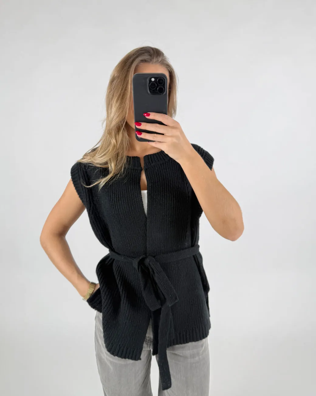 LUELLA vest, sort