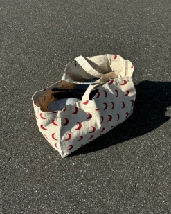 LUNA bag, creme/rød