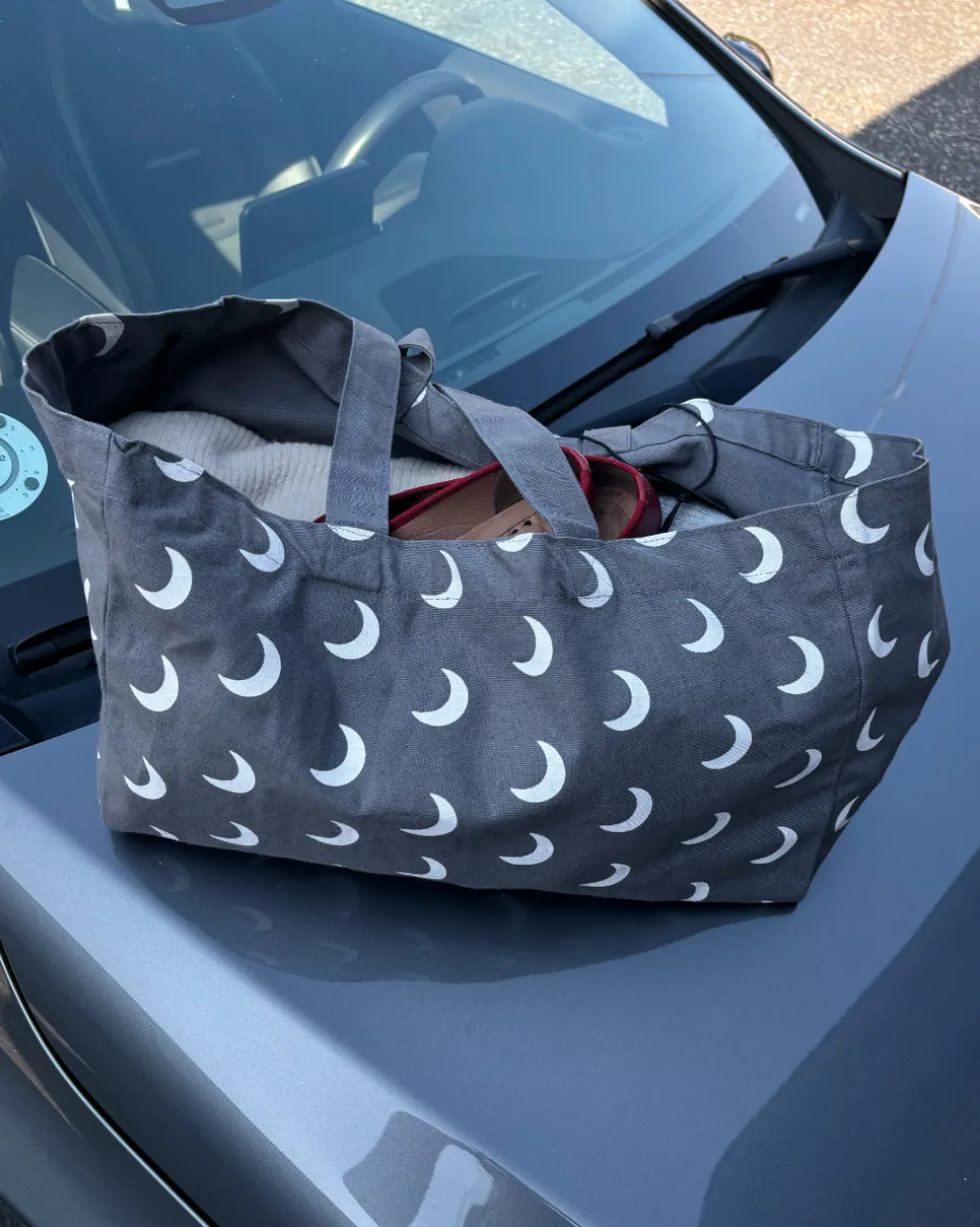 LUNA bag, grå/hvid