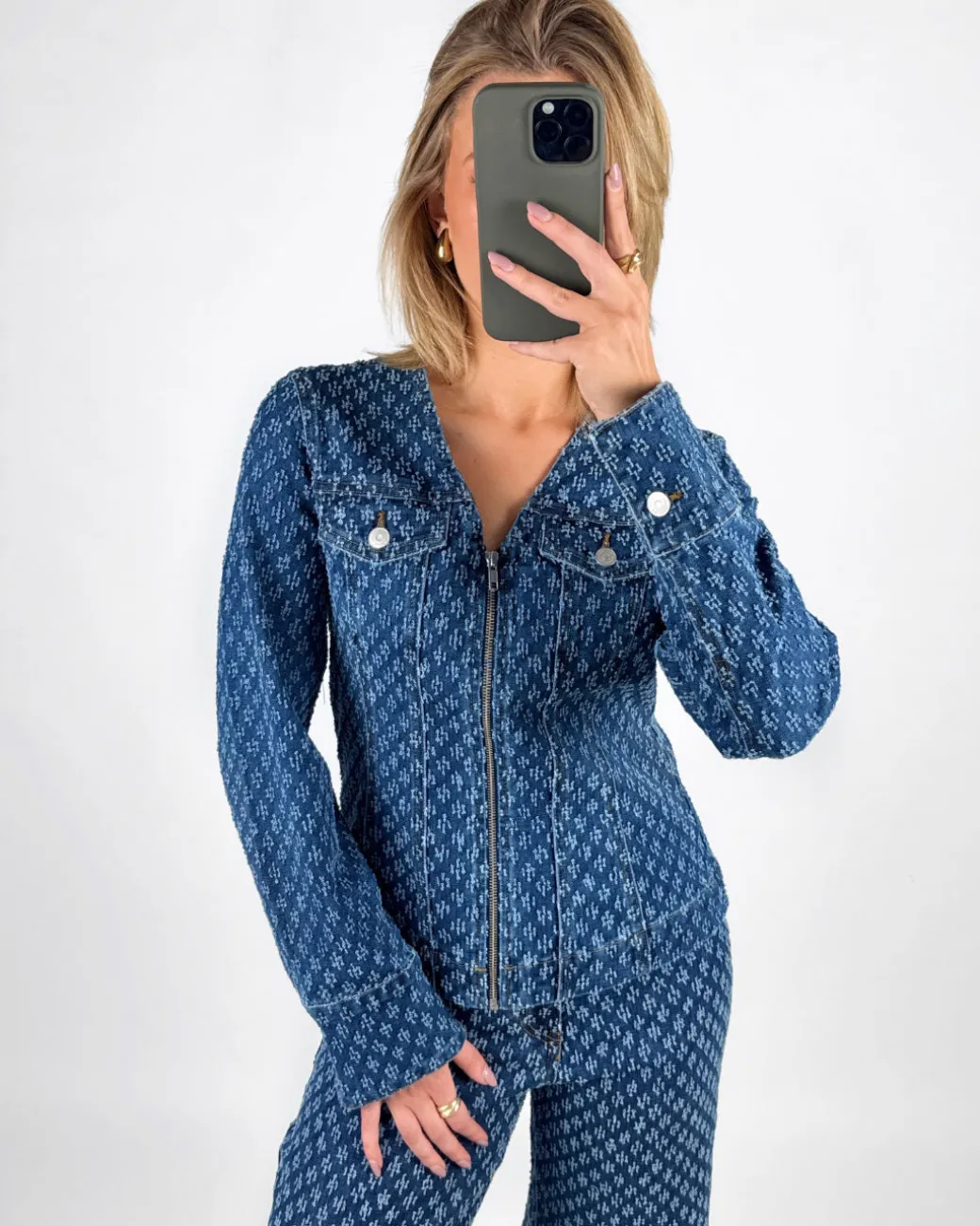 LUNA denim bluse, blå