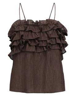 LYNE top, brun