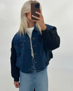 MADDIE bomberjakke, denim