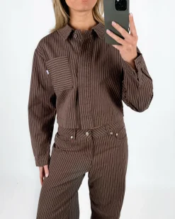 MADDY jakke, brun/lyserød