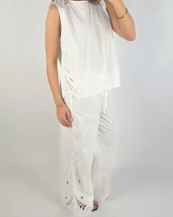 MADIA wide leg bukser, hvid