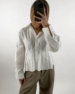 MADICKEN waisted skjorte, hvid