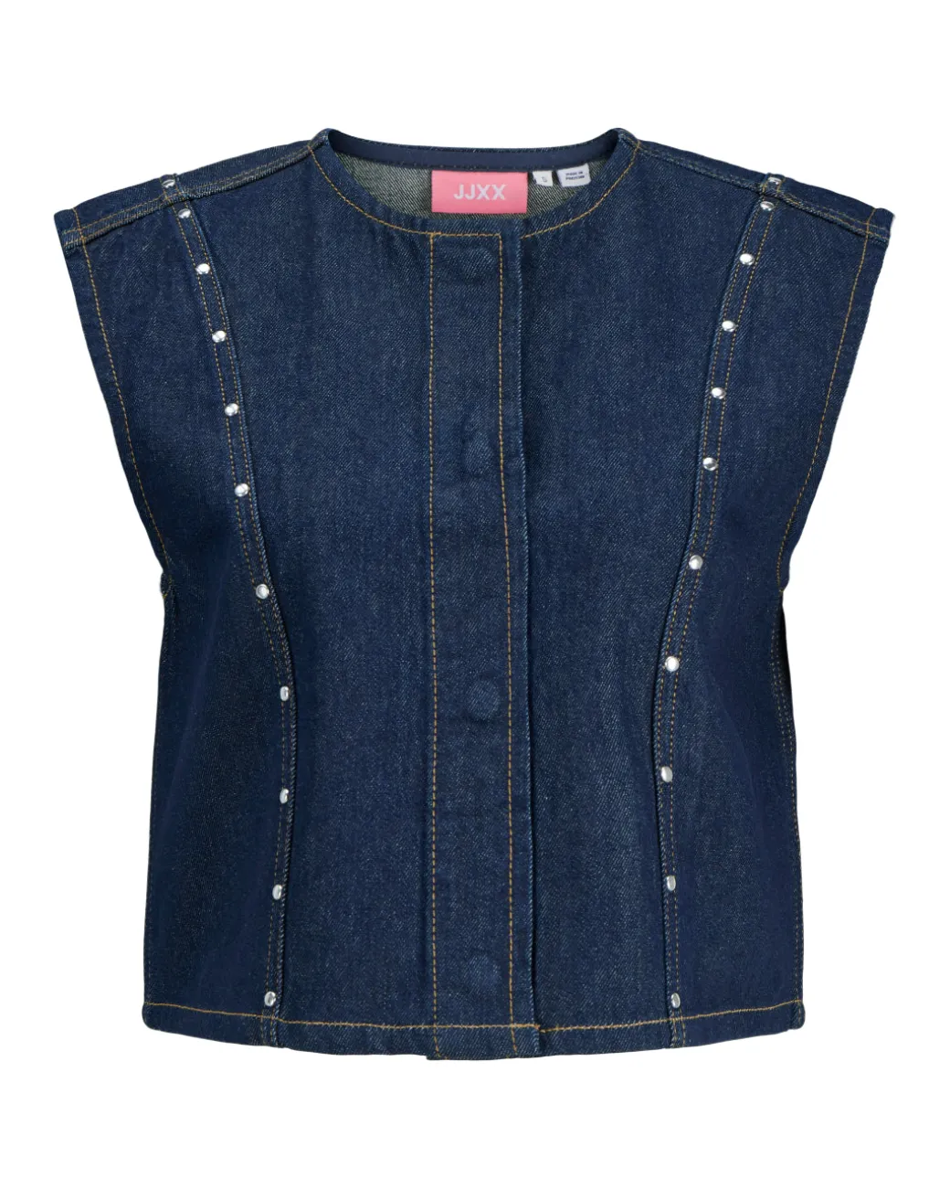 MAE denim top, mørkeblå