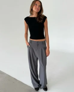 MALIA boatneck t-shirt, sort
