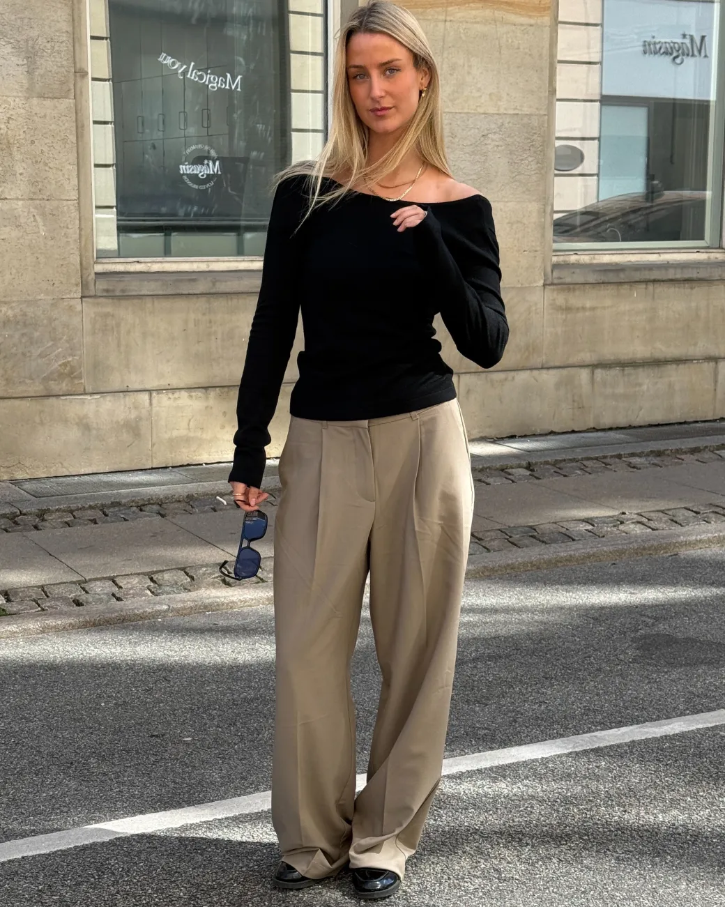 MATHILDE bluse, sort