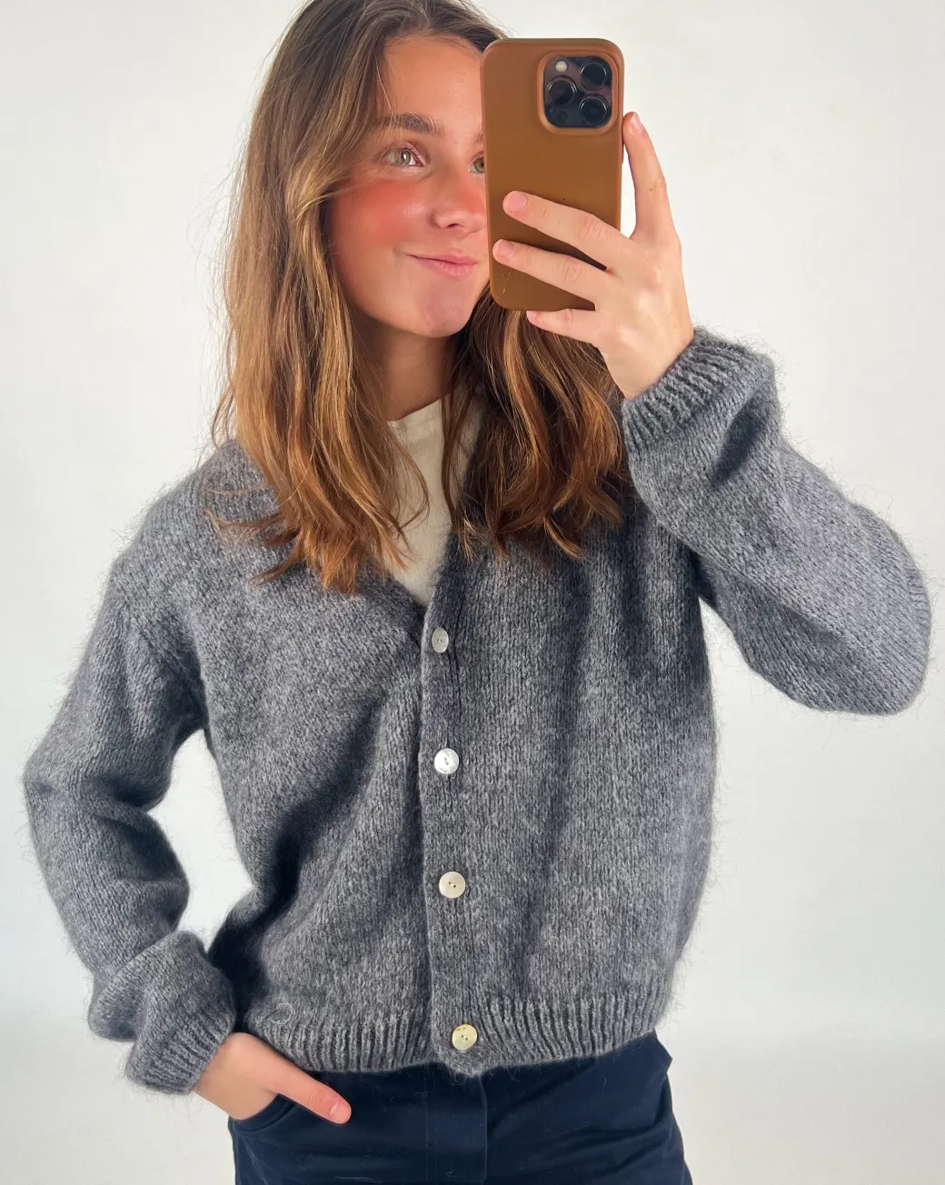 MEGAN cardigan, grå