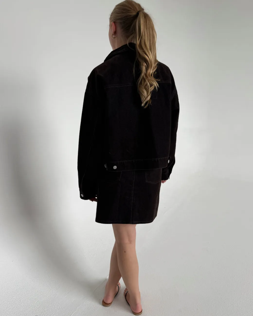 MIA denim nederdel, brun