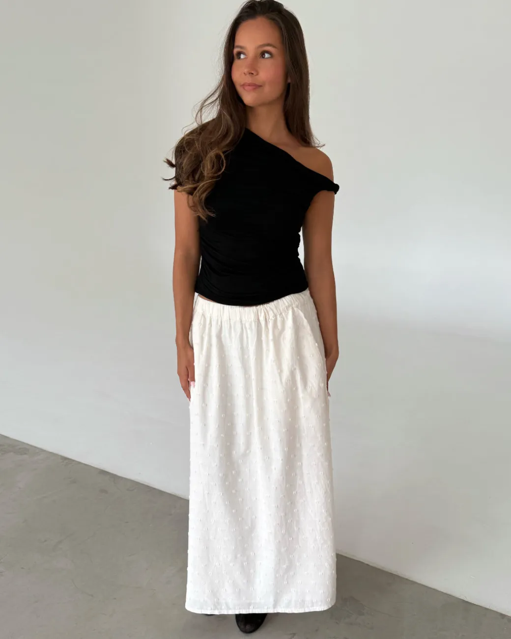 MILENA off shoulder top, sort