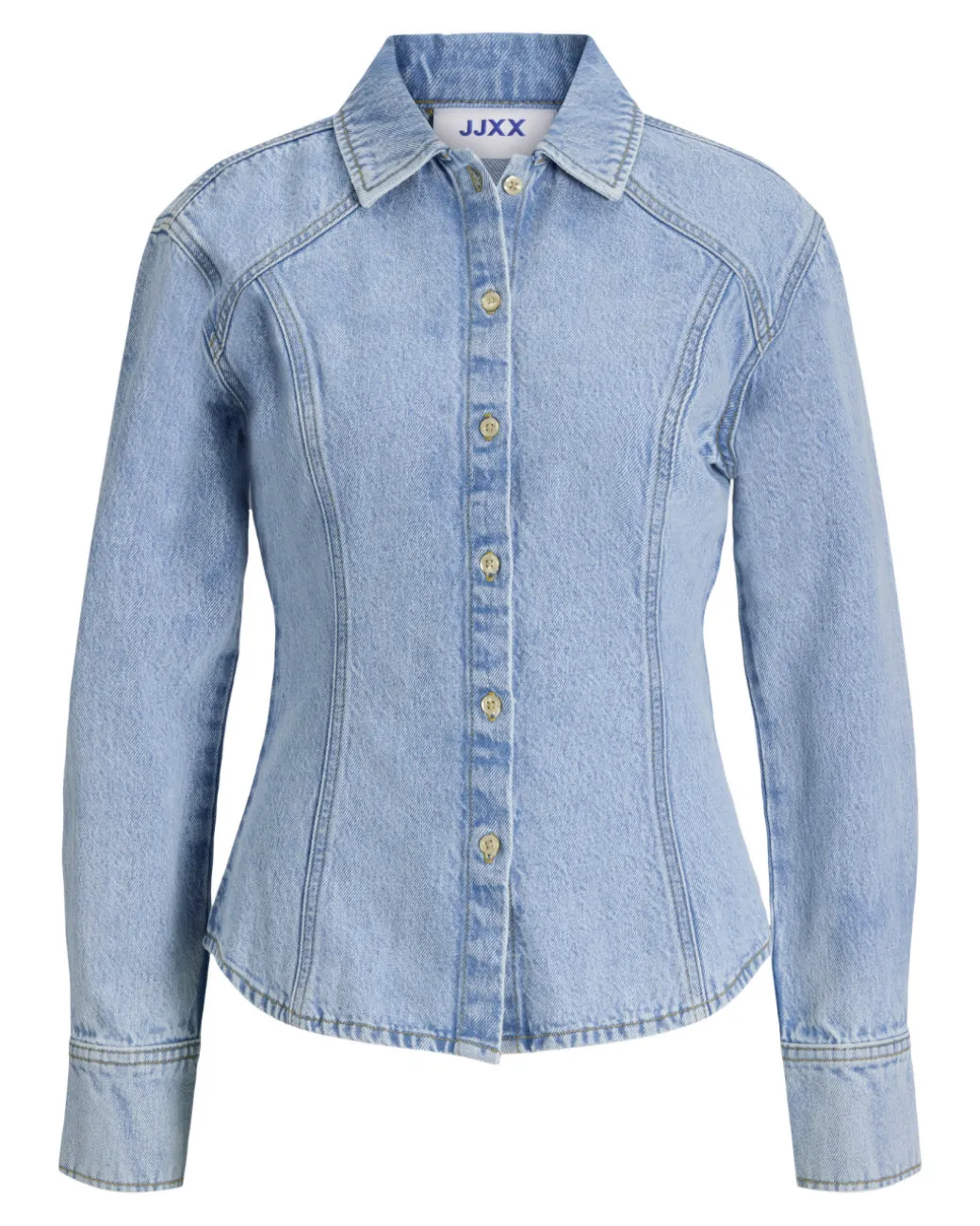 MINA denim skjorte, lyseblå