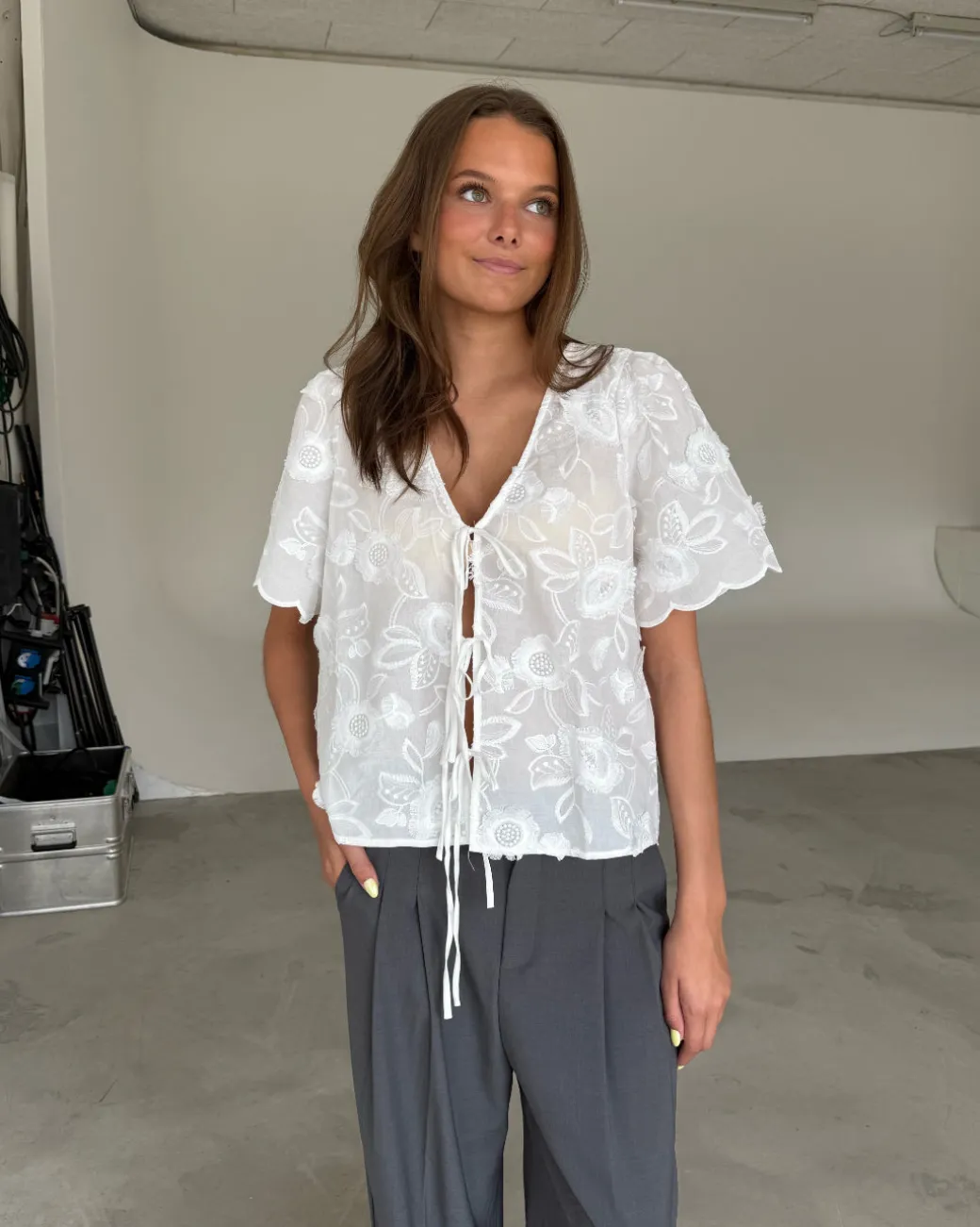 MINI bluse, hvid
